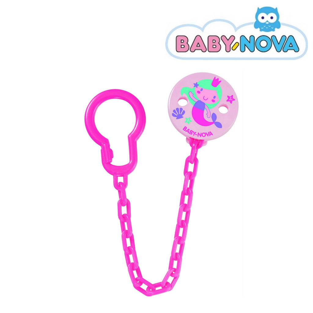 OceanoKidz.com - Baby Nova Pacifier Chain in Pink - Mermaid