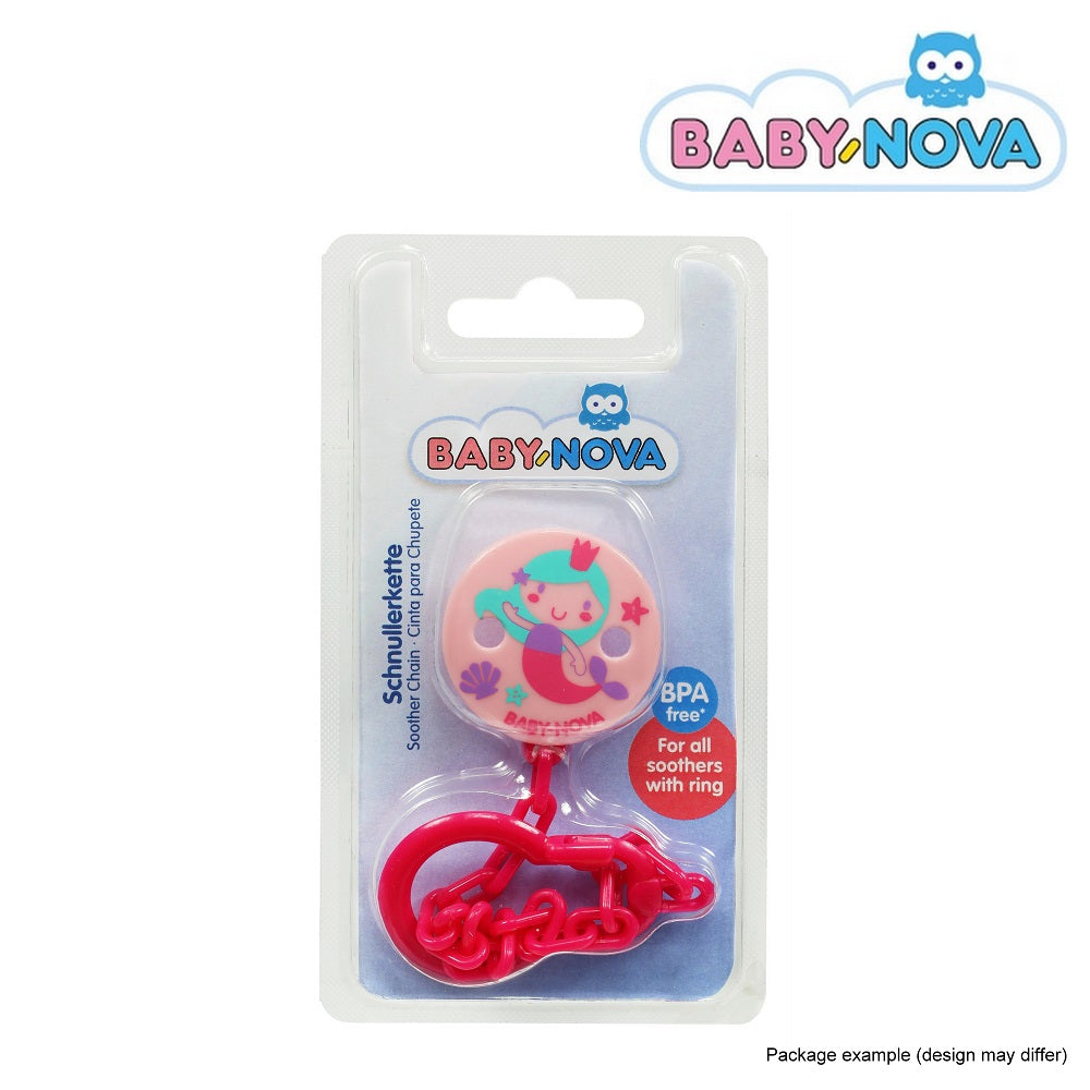 OceanoKidz.com - Baby Nova Pacifier Chain in Pink - Mermaid