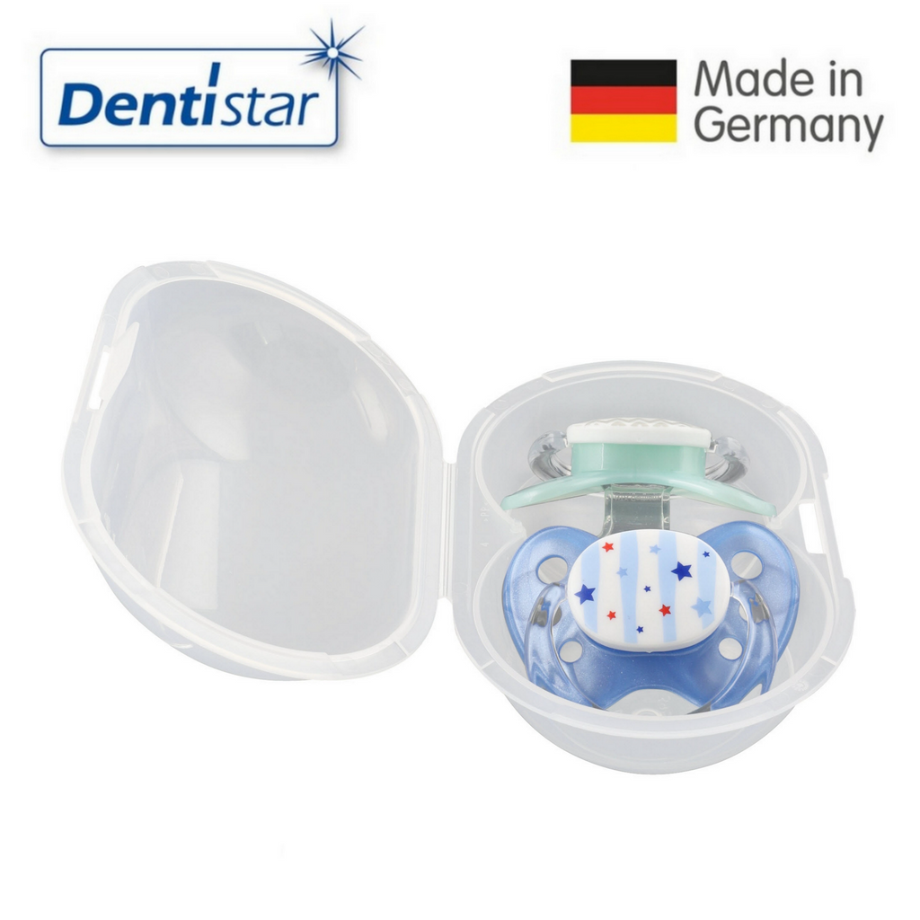 OceanoKidz.com - Dentistar Tooth-friendly Pacifier Size 2 (set of 2) with Sterilization Box - Boat & Fox