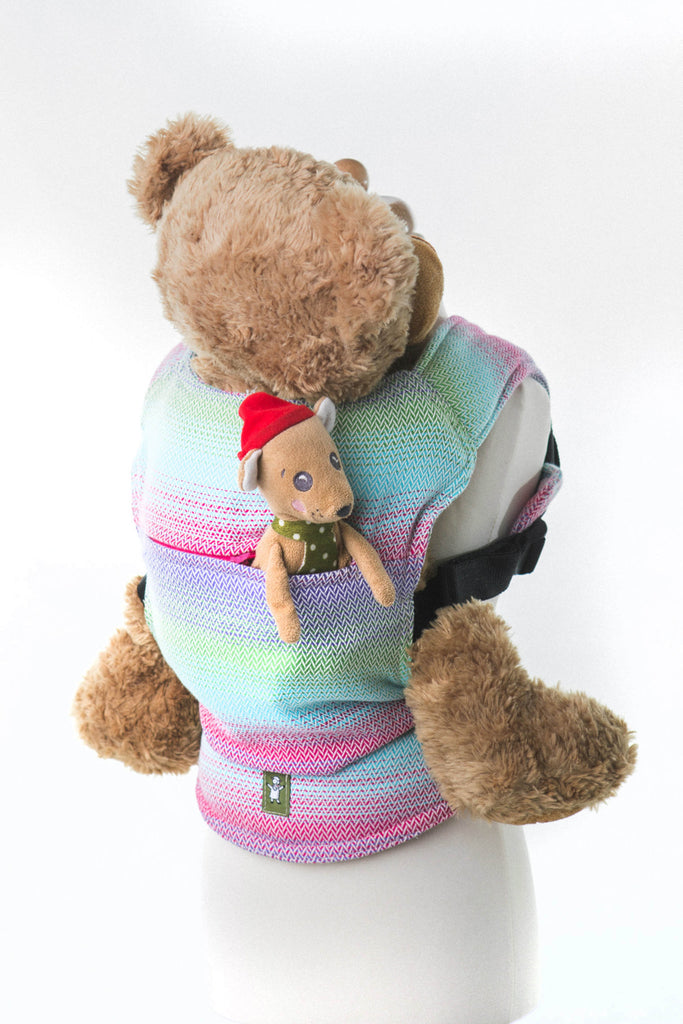 OceanoKidz.com - LennyLamb Doll Carrier - Little Herringbone Impression (100% Cotton)