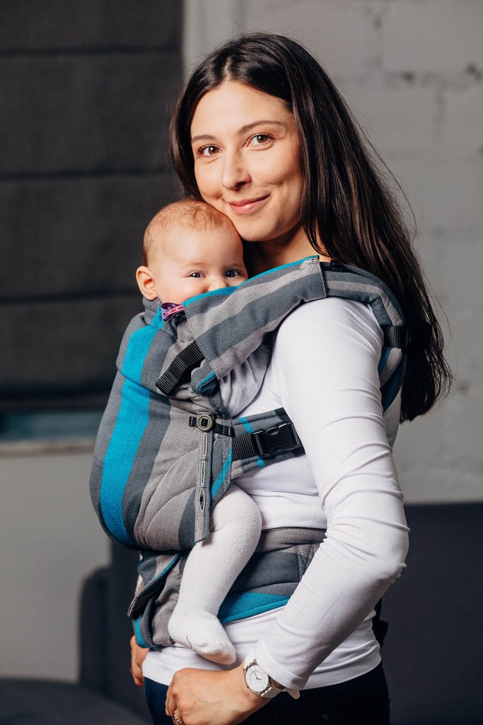 OceanoKidz.com - LennyLamb Drool Pads & Reach Straps Set - Smoky - Iris (60% Cotton, 40% Polyester)