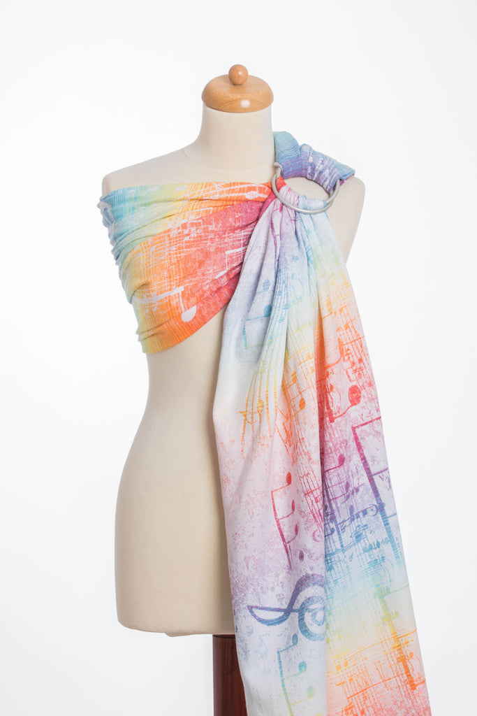 OceanoKidz.com - LennyLamb Ring Sling - Symphony Rainbow Light (Jacquard Weave 100% Cotton)