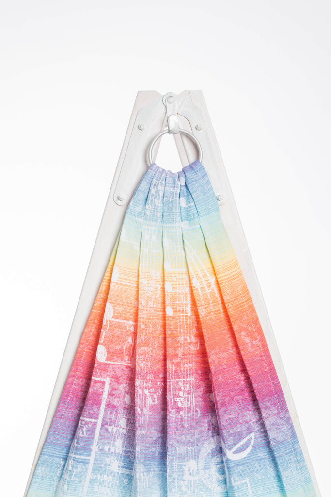 OceanoKidz.com - LennyLamb Ring Sling - Symphony Rainbow Light (Jacquard Weave 100% Cotton)