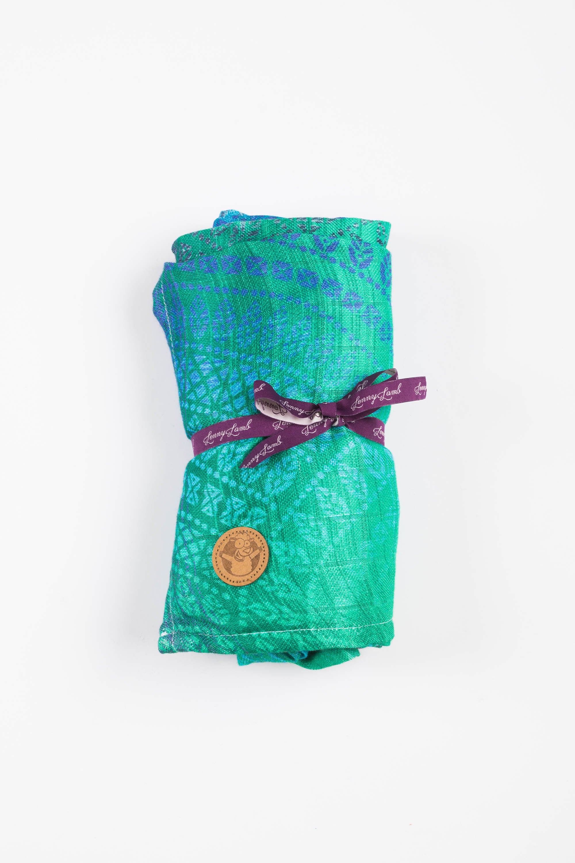 LennyLamb Swaddle Blanket 120x120cm PEACOCK'S TAIL FANTASY