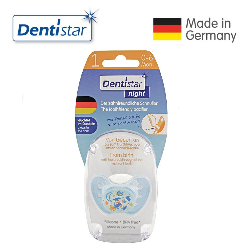 OceanoKidz.com - Dentistar Tooth-friendly Pacifier (0-6 months) size 1 with protective cap - Panda