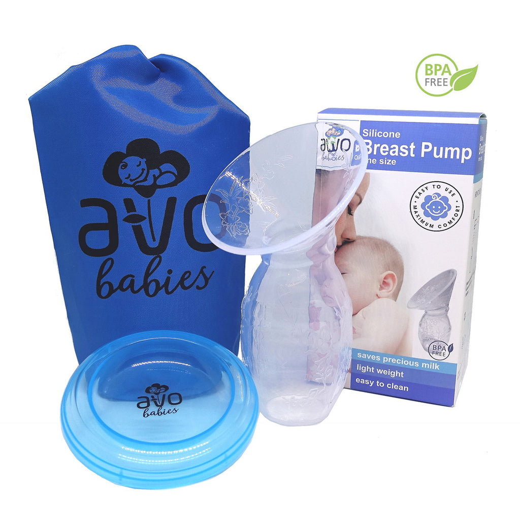 OceanoKidz.com - Avo Babies Silicone Manual Breast Pump with Lid & Bag Set [CLEARANCE]