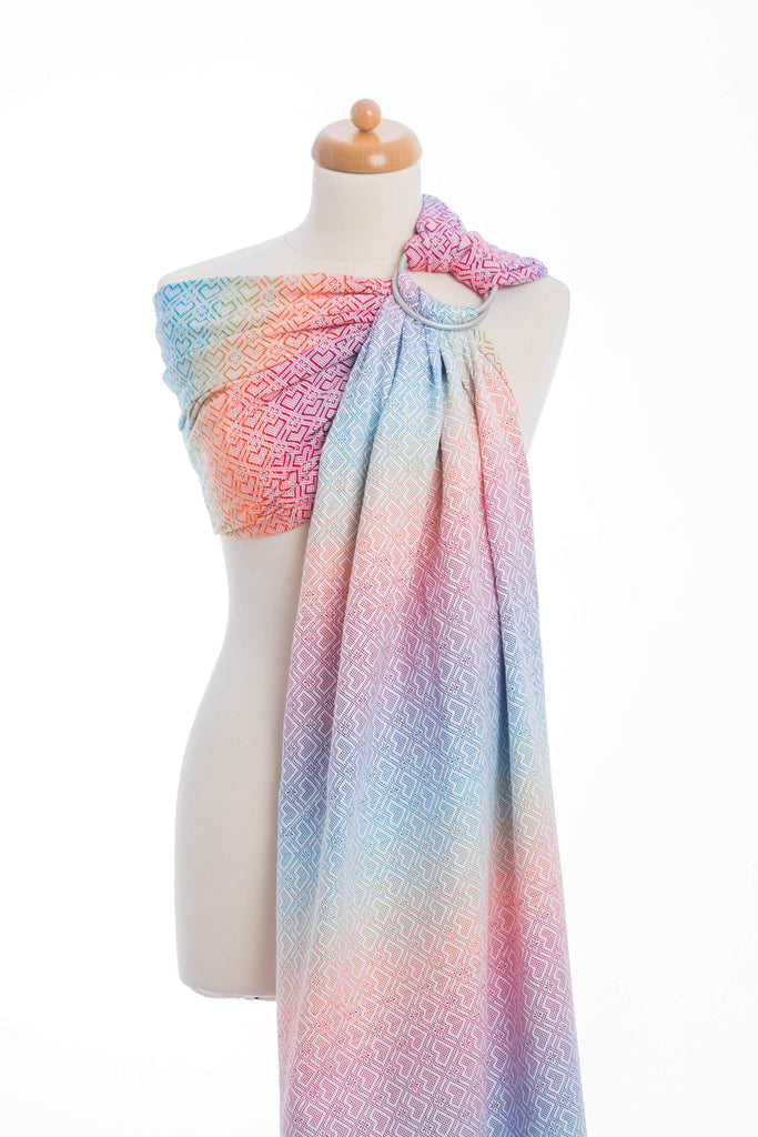 OceanoKidz.com - LennyLamb Ring Sling - Big Love - Rainbow (Jacquard Weave 100% Cotton)